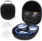 Case for Apple AirPods Max, Headphones Smart Case with Auto Wake/Sleep Mode, Ultra Slim Travel Portable Leather Bag with Silicone Anti-Scratch Ear Cups Cover for AirPods Max - Black
