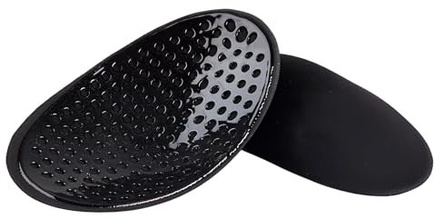 Homirty 1 Paar Schulterpolster Selbstklebend, Schulterpolster Schulter aus Schwamm, Weiche Atmungsaktive Wiederverwendbare Schulterpolster Verstärker, Kleber Schulterverstärker Männer Frauen (Schwarz)