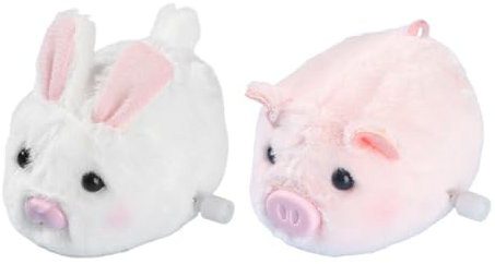 LICHENGTAI Kaninchen Schwein Kuscheltier, Hüpftier Aufziehspielzeug Interaktives Schwein Plüschtier Weichem Plüsch Kuscheltier für Kinder Mädchen Geburtstag Valentinstag