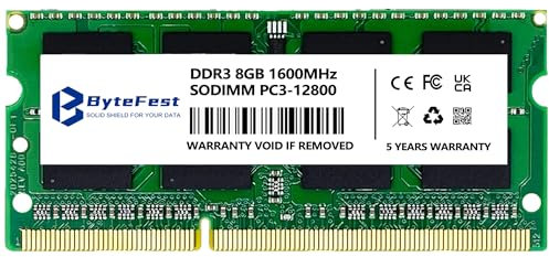 ByteFest RAM DDR3 8GB SODIMM 1600HMz CL11 1.35V 204-Pin Memoria RAM DDR3 para Portátiles/Notebooks/Mini PC