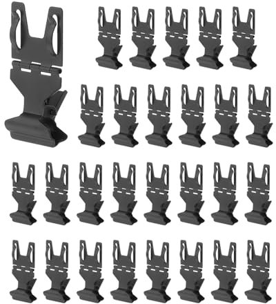 PATIKIL 30Pcs Metal Sign Clips, Rotatable Sign Holder Stand Clips Label Display Rack Merchandise Price Tag Clamps for Supermarket Retail Display, Black
