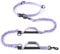Mile High Life | Retractable Hands Free Dog 7FT Leash | Waist Running Adjustable | Reflective Dual Black Bungees | Dual Handles | Small Medium Large Dogs | (Light Purple)