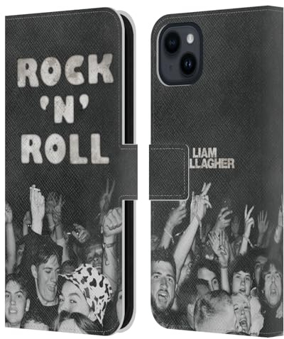 Head Case Designs Offizielle Liam Gallagher Albumcover Grafiken Leder-Wallet-Hülle Kompatibel mit Apple iPhone 15 Plus
