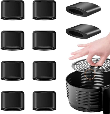 Rubber Bumpers for Air Fryer - | Rubber Stoppers for Air Fryer | Silicone Air Fryer Feet | Air Fryer Rubber Feet | 10pc Air Fryer Pan Replacement Parts | Air Fryer Tray Rubber Bumpers for Grill Plate