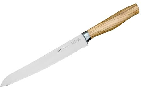 TYROLIT LIFE Oliveline Brotmesser 21 cm, mehrfach eisgehärtete Profi-Klinge, hochwertige Qualität made in Tirol