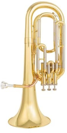 HDYNUZ Euphonium, Messing Bb Flach Musikinstrument Euphonium 3-Tasten Vertikale Taste Professionelles Euphonium