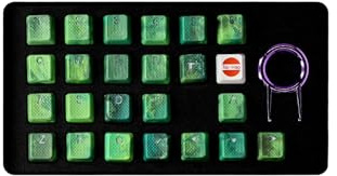 TAI-HAO Rubber Gaming Keycaps - Camo - 23 Keys (Green)