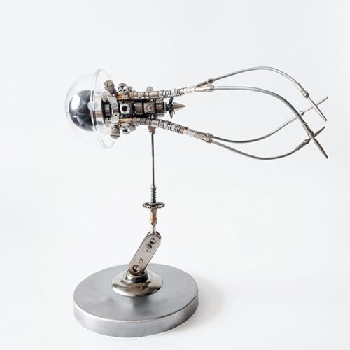 3D Metall Puzzle Tier, Steampunk Bug Mechanisch Qualle Modellbausatz mit LED-Leuchten, DIY Montageblock Puzzle Geschenk Schreibtischdekoration (247 Teile)