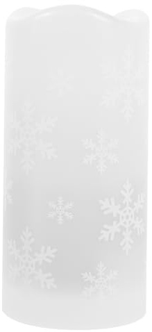 HOMSFOU LED Weihnachtsprojektion Kerze Kreative Xmas Deko mit Leuchtendem Muster Langlebige Tischdekoration für Zuhause Büro Party Festliche Atmosphäre Weißes Licht