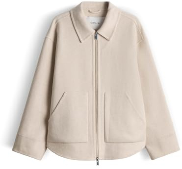 OPUS Damen Jacke | HILLVYN Loose Jacke aus hochwertigem Wolle Mix Natural Glaze, 38