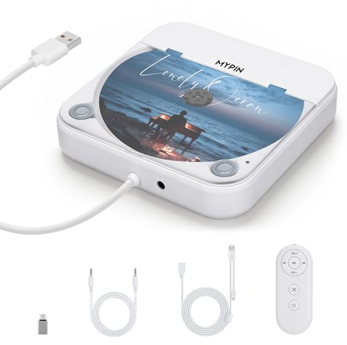 Portable CD Player for Car with USB & AUX, External CD Player for Laptop, TV, Computer, Multi-Format Car Radio Stereo Compatible with CD/MP3/RW/R/WMA/WAV, Plug and Play for Vehicle