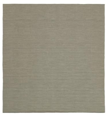 RugVista Handloom Flat Teppich, 300 x 300 cm, Hell Grau/Beige | Kelim, Quadratisch, Mittlerer Stapel, Nur chemische Reinigung, Wohnzimmer, Esszimmer, Schlafzimmer