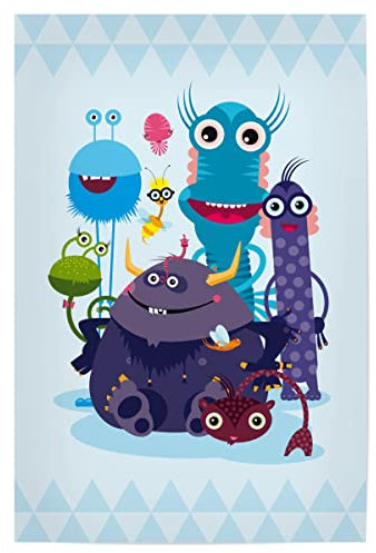 artboxONE Poster 30x20 cm Für Kinder Monster Crew hochwertiger Design Kunstdruck - Bild Monster Freundschaft Friends