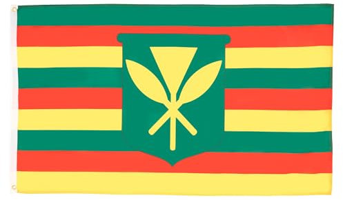 AZ FLAG - Drapeau Hawaii Kanaka Maoli - 150x90 cm - Drapeau Hawaïen Kanak 100% Polyester Avec Oeillets Métalliques Intégrés - Pavillon 110 g