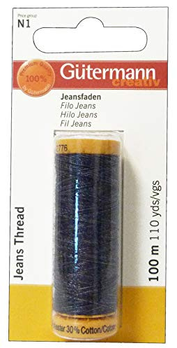 GüTERMANN Sewing Thread Jeans SB, 100 m, Color: 5154 Black