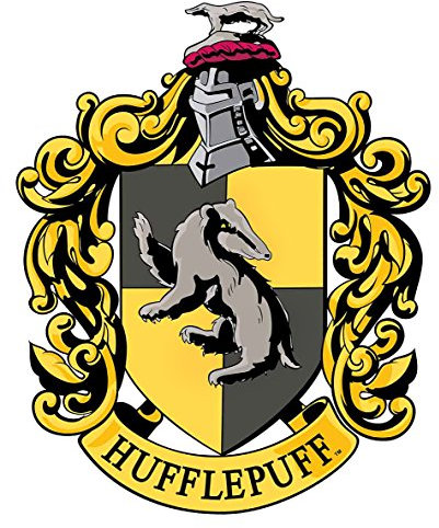 Gryffindor Emblem aus den offiziellen Harry Potter Büchern, Pappe, Hufflepuff Emblem, 61 x 49 x 61 cm