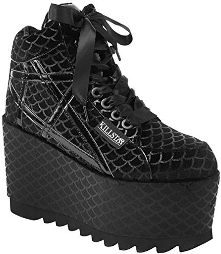 Killstar Samt Plateauschuhe - Mermad Platform Sneakers 42