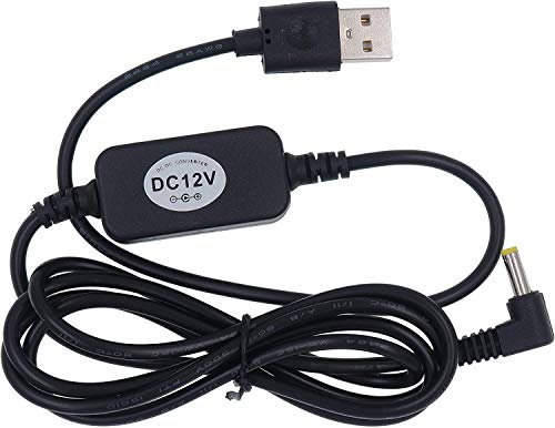 DigitCont USB 5V to DC 12V Power Cable - Compatible With Dot/Pop Device, Voltage Step Up Converter, Power Supply Adapter (4mm x 1.7mm)