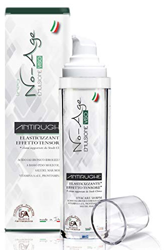 Gesichtscreme Anti-Faltenpflege mit Hyaluronsäure (Hyaluronsäure) für Vision, elastisch, Tensor-Effekt, 50 ml, hergestellt in Italien.