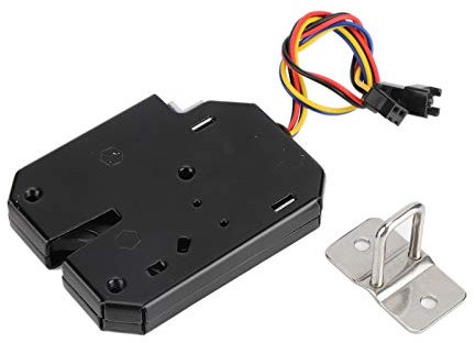 Cabinet Latch maglock + Lock DC 12V 2A Electromagnetic Electric Control Cabinet Drawer Lockers Latch Steel Black
