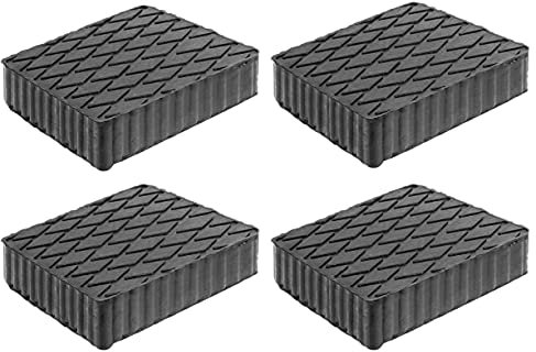 JUEGO DE 4 TACOS DE GOMA PARA ELEVADOR DE COCHES 160 x 120 X 20mm UNIVERSAL COMPATIBLE CON ravaglioli, corghi, omnc