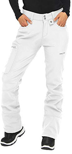 Arctix Sarah Fleece-Lined Softshell Pants Pantalones para Nieve, Mujer, Blanco, X-Large (16-18) Regular