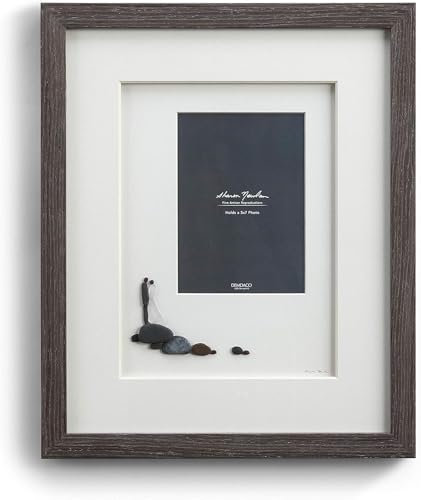 DEMDACO from This Moment Classic White 17 x 14 Glass Pebble and Wood Art Photo Frame