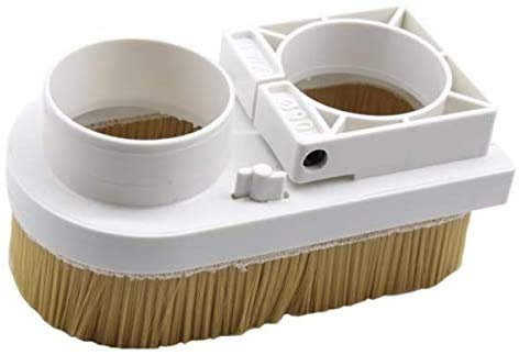 CNC Spindle Dust Shoe Cover Cleaner for CNC Router Engraving Milling Machine Replace Parts (White+Beige) (100mm Spindle)