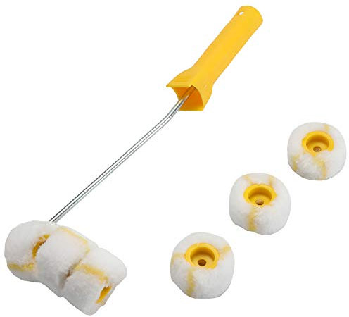 Pipe Paint Roller with Frame, Pipe Painter Refill, Smart Roller Kit for Painting Pipes, Tubepoles, Steel bar, and Curved Surfaces