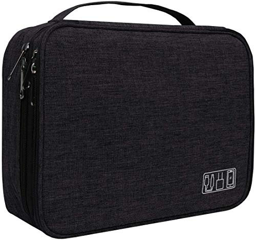 OliviaLiving Elektronik-Organizer, Jelly Comb Elektronisches Zubehör Kabel Organizer Tasche wasserdichte Reise Kabel Aufbewahrungstasche für Ladekabel Power Bank iPad (Schwarz)