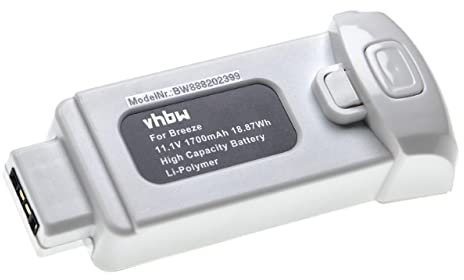 vhbw Akku kompatibel mit Yuneec Breeze, Breeze 4K Drohne Multicopter Quadrocopter (1700mAh, 11,1V, Li-Polymer)