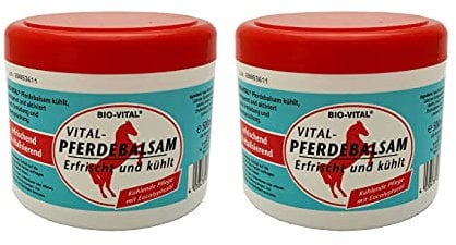 2x 500ml BIO-VITAL Pferdebalsam Gel grün mit Eucalyptusöl, Pferdesalbe, Pferdegel, Vital-Pferdebalsam erfrischt, entspannt und kühlt. Wirkt Vitalisierend