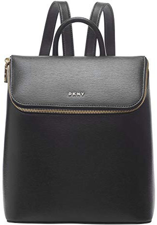 DKNY Damen Bryant Tz Backpack Rucksack, Schwarz/Gold, Einheitsgröße