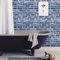 Timeet Peel and Stick Faux Brick Wallpaper - Blue, 17.7 x 197 Removable Vinyl Roll for Bedroom & Living Room Decor