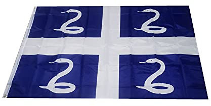 Stormflag Drapeau Martinique 90x150cm Drapeau Martiniquais 3x5ft polyester 90g avec œillets et Double couture