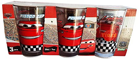Tris di bicchieri Disney Cras Saetta MC Queen 20cl