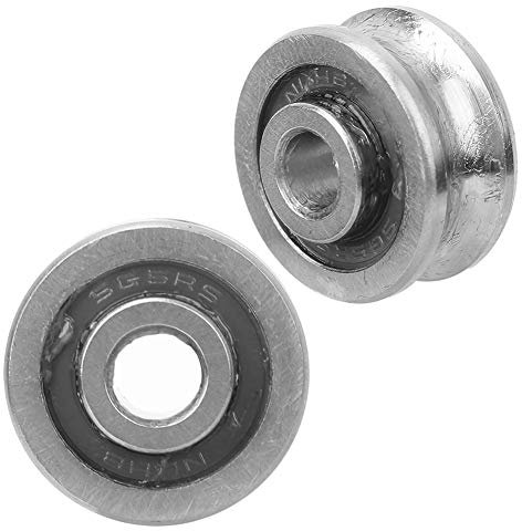 10 Stück SG15 U Rillenlager Edelstahl Schienenführungslager 5x17x8mm für Computer Stickmaschine(Single row ball), sphärisches Gleitlager
