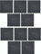 KAM Labelz Black Marble Effect Square Stomping Stone- Set of 10 Slates, Set of 4 Slates and Only 1 Slate| Home Garden Walkway Stomp Stepping Stone Tiles Slate Paving - Hard Wearing