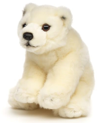 Uni-Toys - Eisbär Junges, stehend - 19 cm (Länge) - Plüsch-Bär, Polarbär - Plüschtier, Kuscheltier