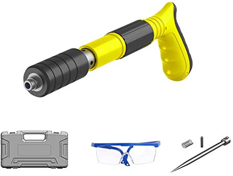 Nail Gun Fastening Tool Kit Staple Gun Manual Steel Nails Tool for Penetrating Steel Sheet Concrete Walls