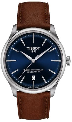 Tissot Chemin des Tourelles Powermatic 80 T139.807.16.041.00 Brown Leather Strap Watch
