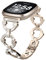Kompatibel mit Fitbit Versa 4 und Versa 3 Bändern, verstellbar, klein, schick, Metall mit Diamant-Armband, kompatibel mit Fitbit Sense 2 und Sense 1 Armbändern (versa4/sense2, Champagner-Gold)