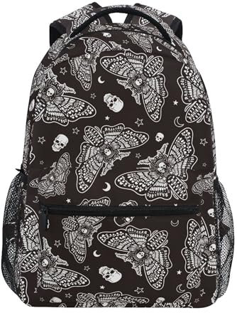 Kinderrucksack, Schultasche Magic Skulls Große Kapazität Studenten Büchertasche Rucksack Rucksack Rucksack für Jungen Mädchen Erwachsene Teenager, Totenköpfe 185, Einheitsgröße, Kinderrucksack