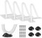 HUOLE Pieds de Table Basse en Épingle à Cheveux 2 Tiges, Pieds de Meuble en Métal Remplacement Pieds pour Table Chaise Meuble Meuble Scandinave 4pcs Pieds Epingle DIY Pieds pour Table (20cm Blanc)