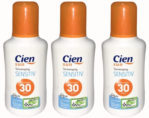 CIEN SUN Sonnenspray Senstive I LSF 30 I ohne Duftstoffe I für zu Neurodermitis neigende Haut I 3er SET