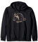 Classic Rockabilly Chopper Pinup Design Zip Hoodie