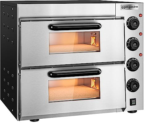 GGM Gastro | PDKG20 | Elektro Mini Pizzaofen - 4+4x 20cm - Manuell