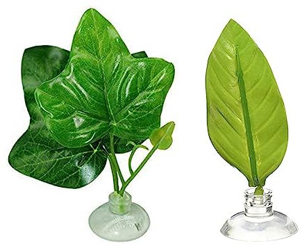 ZhuanZhenW Betta Fish Rest Leaf, 2 Pcs Betta Leaf Fish Tank Accessories Floating Betta Bed Leaf Hammock Artificial Aquarium Plant for Betta Fish Playing