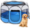 Recinto Cani da Interno, 74x74x43cm Recinto per Gatti, Box Pieghevole per Cane, Gabbia per Gatto Esterno, Box per Cucciolo Gattini Conigli, Blu