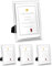 QWORK® 4PCS Cadres Photo Cadre Diplome - Format A4 - Verre Transparent - pour Pésentoir de Table ou Mural (21x29.7cm)